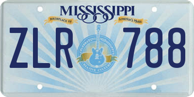 MS license plate ZLR788