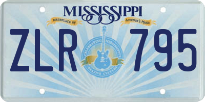 MS license plate ZLR795