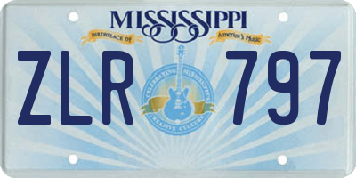 MS license plate ZLR797