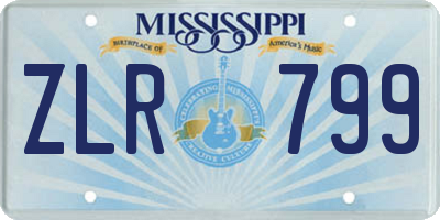 MS license plate ZLR799