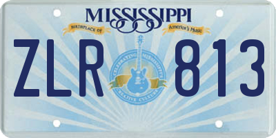 MS license plate ZLR813