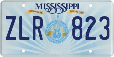 MS license plate ZLR823