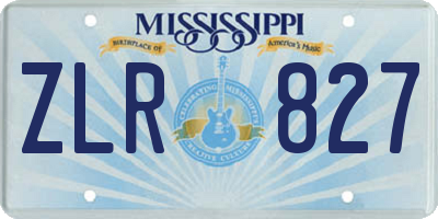 MS license plate ZLR827