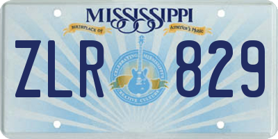 MS license plate ZLR829