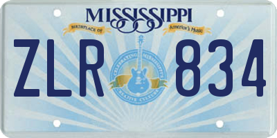 MS license plate ZLR834
