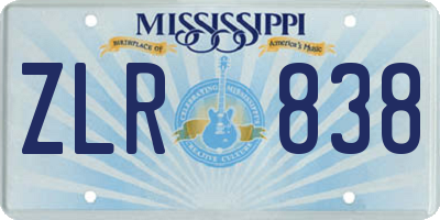MS license plate ZLR838