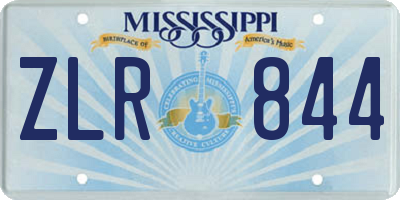 MS license plate ZLR844