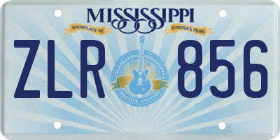 MS license plate ZLR856