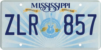 MS license plate ZLR857