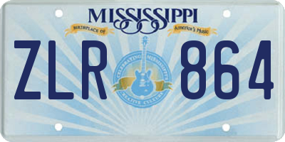 MS license plate ZLR864