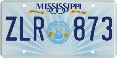 MS license plate ZLR873