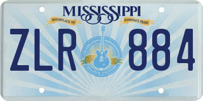 MS license plate ZLR884