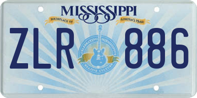 MS license plate ZLR886