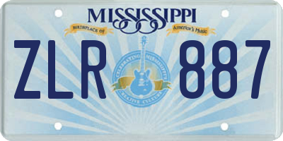 MS license plate ZLR887