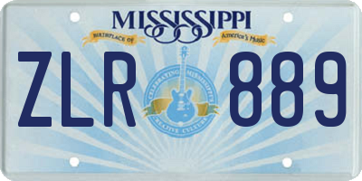 MS license plate ZLR889