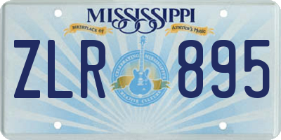 MS license plate ZLR895