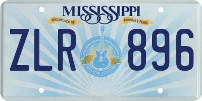 MS license plate ZLR896
