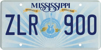 MS license plate ZLR900