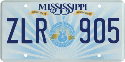 MS license plate ZLR905