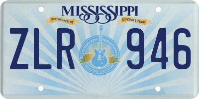 MS license plate ZLR946