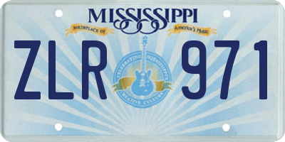 MS license plate ZLR971
