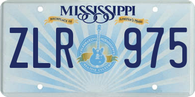 MS license plate ZLR975