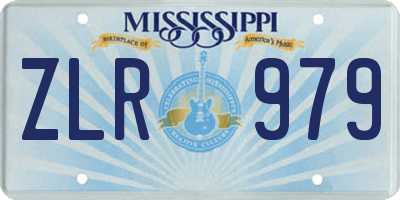 MS license plate ZLR979