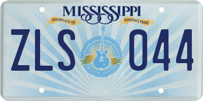 MS license plate ZLS044