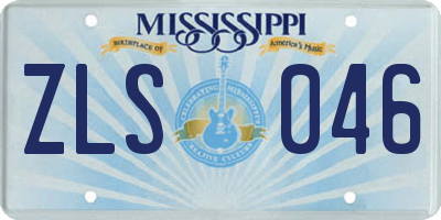 MS license plate ZLS046