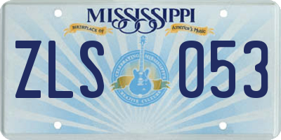 MS license plate ZLS053