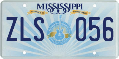 MS license plate ZLS056