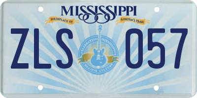 MS license plate ZLS057