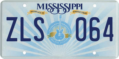 MS license plate ZLS064
