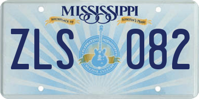 MS license plate ZLS082