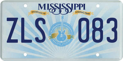 MS license plate ZLS083
