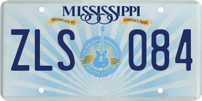 MS license plate ZLS084