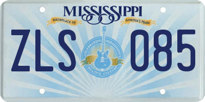 MS license plate ZLS085