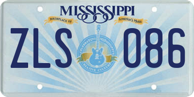 MS license plate ZLS086