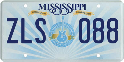 MS license plate ZLS088