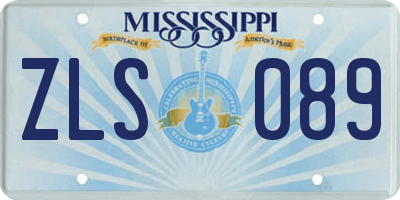 MS license plate ZLS089