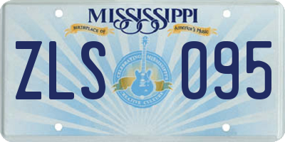 MS license plate ZLS095