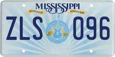 MS license plate ZLS096