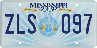MS license plate ZLS097