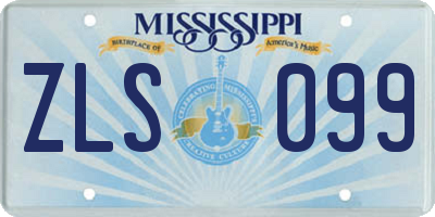 MS license plate ZLS099