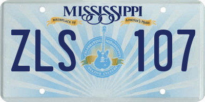 MS license plate ZLS107