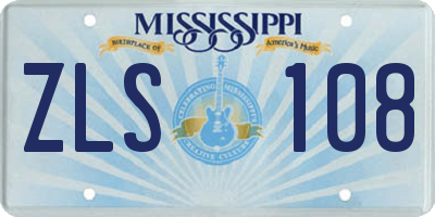 MS license plate ZLS108