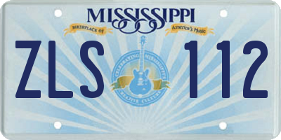 MS license plate ZLS112