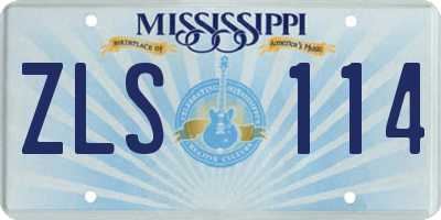 MS license plate ZLS114