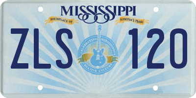 MS license plate ZLS120