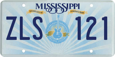 MS license plate ZLS121